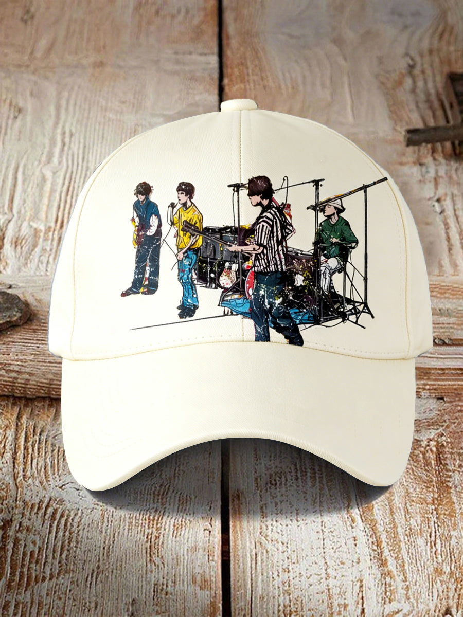 Unisex Lemon Roses Music Lover Printed Hat