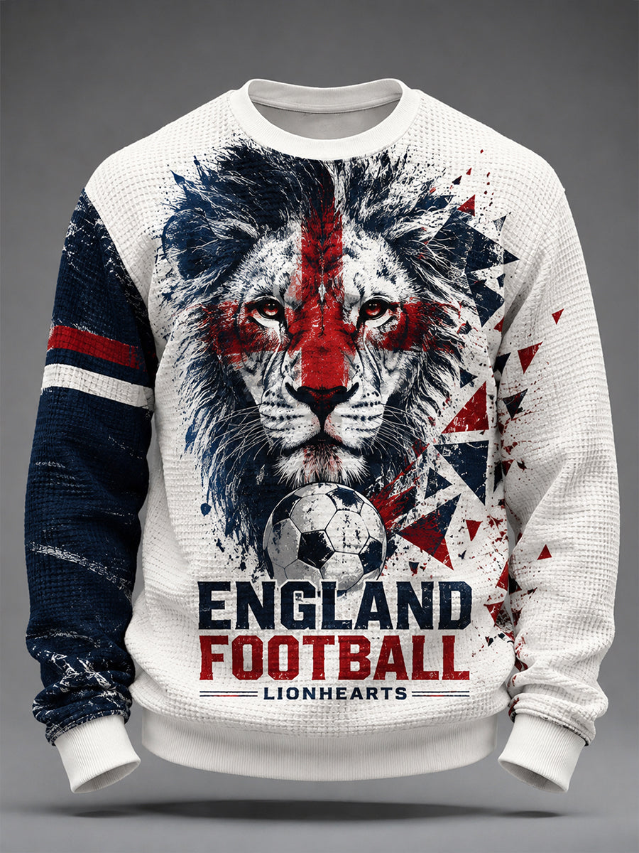 Retro England Football Fan Art Print Casual Jersey