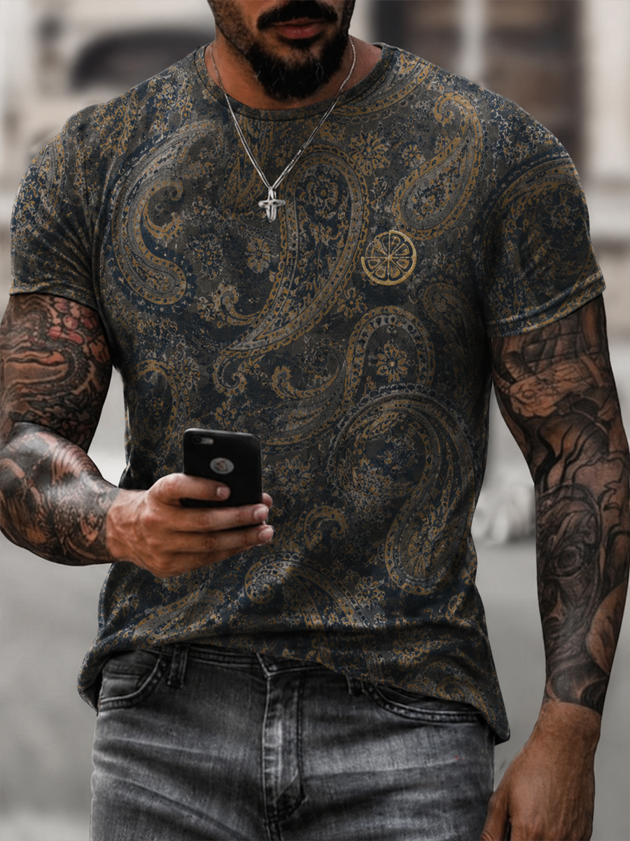 Men's retro music lovers short sleeves t-shirt