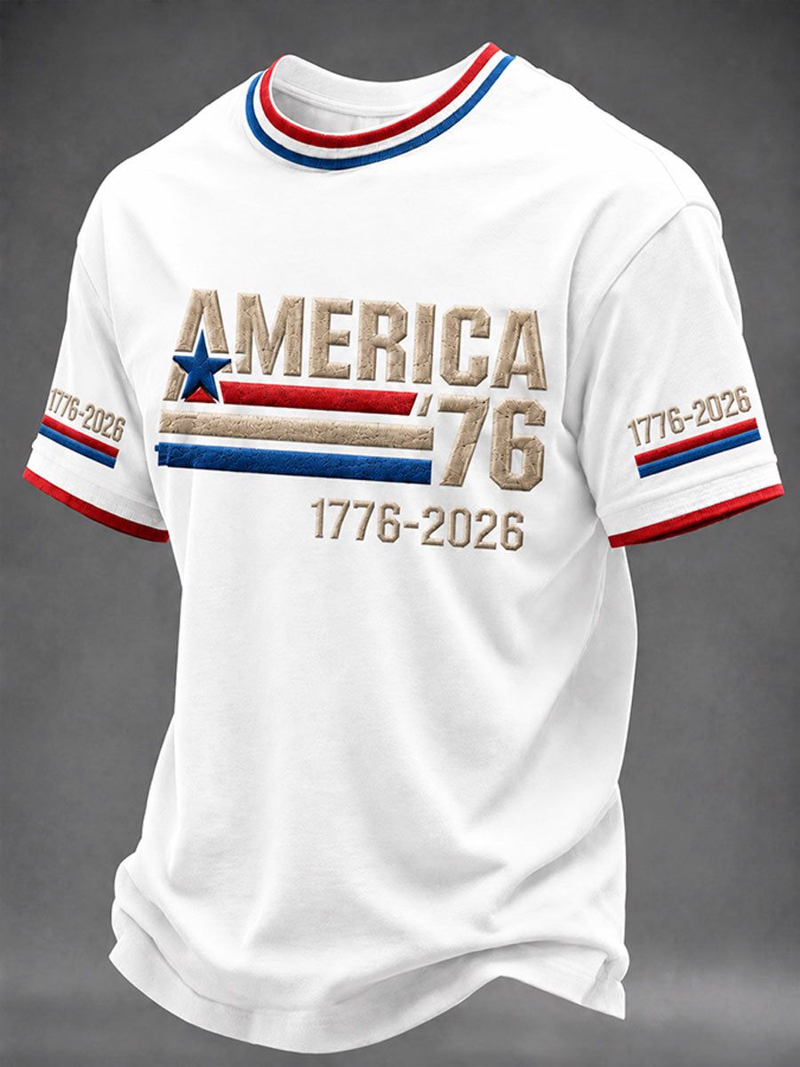 Men's Independence Day Themed Printed T-shirt