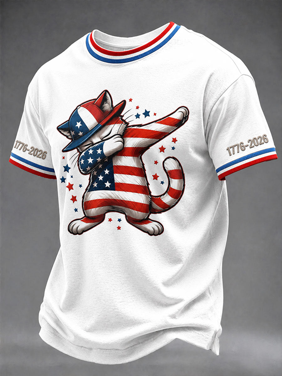 Men's Independence Day Themed Printed T-shirt