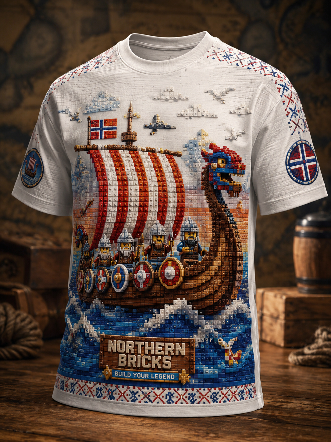 Men's Norwegian Vikings Short Sleeves T-Shirt