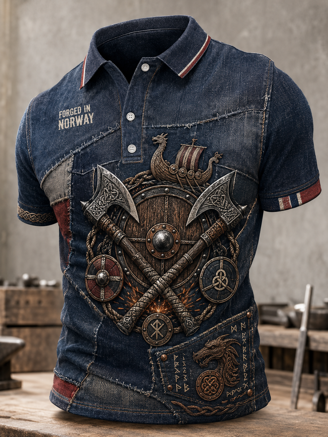 Men's Norwegian Vikings Short Sleeve Shirt