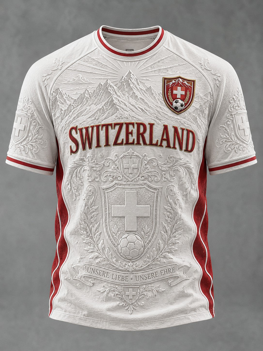 Men's Switzerland Football Printed T-shirt