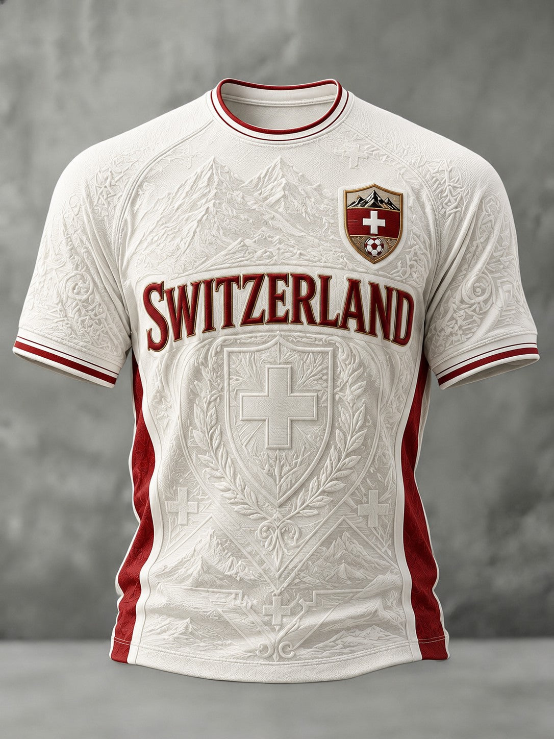 Men's Switzerland Football Printed T-shirt