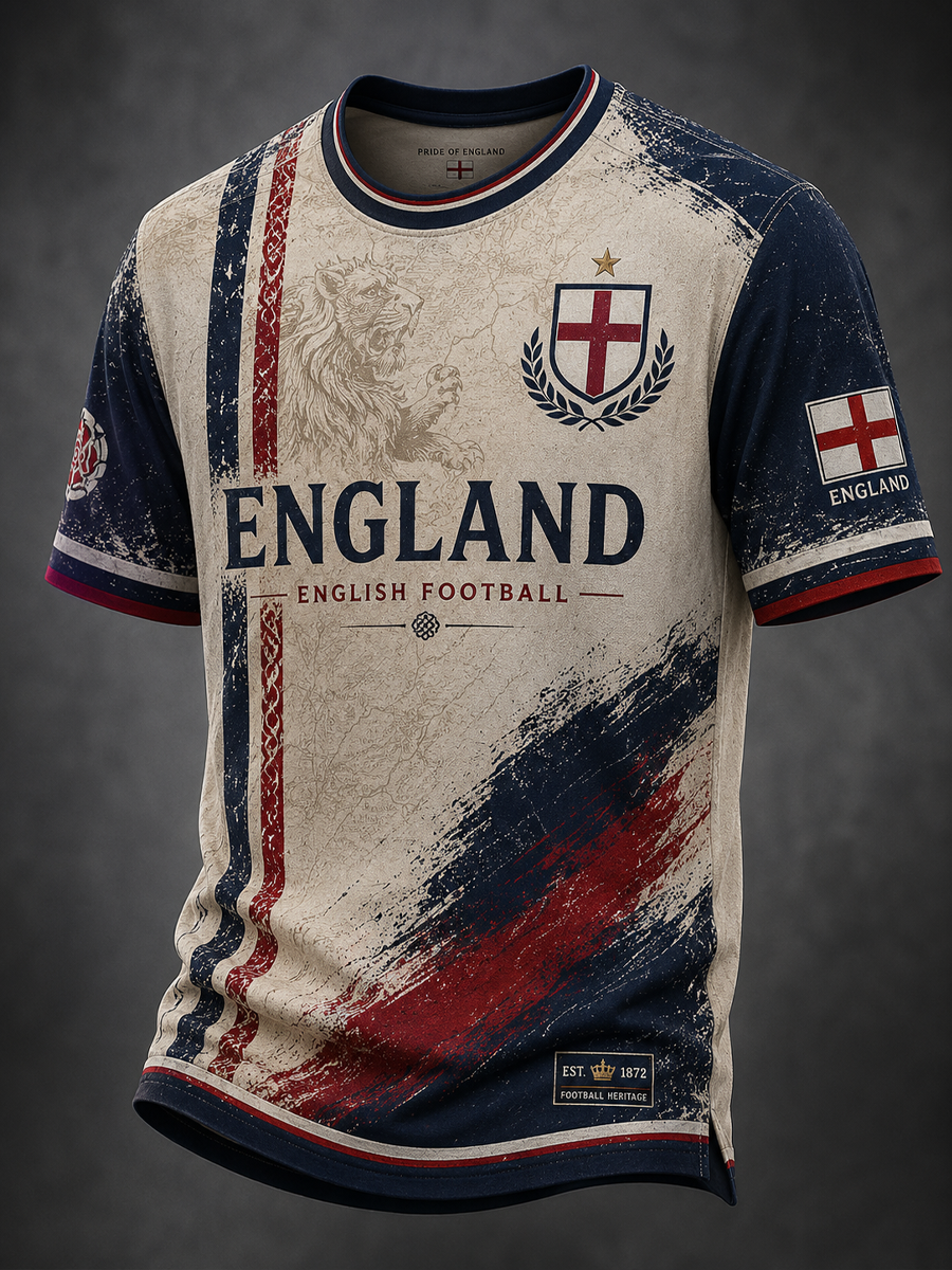 Men's UK Football Lover England Printed short sleeves t-shirt