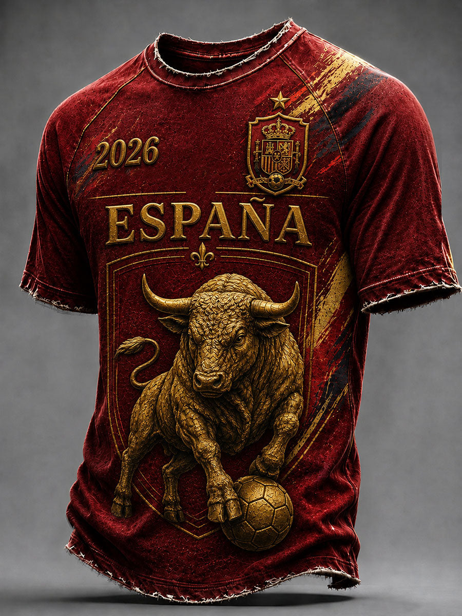 Men's Spain Football Short Sleeves T-shirt
