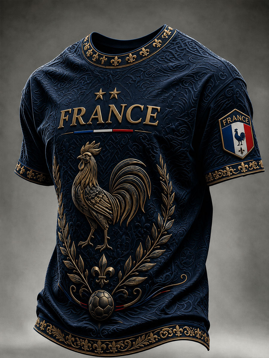 Men's France Football Short Sleeves T-shirt