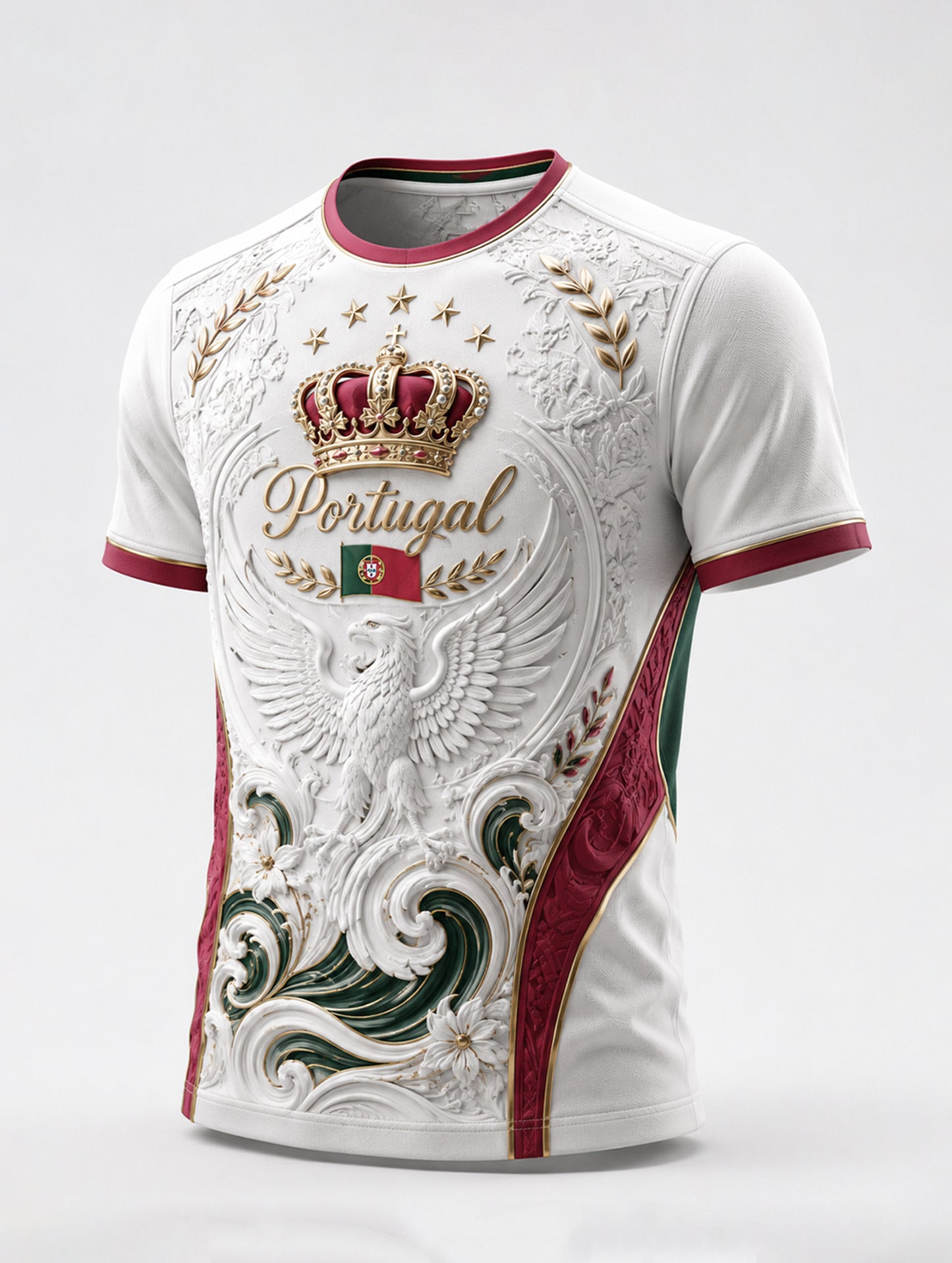 Men's Portugal Football Match Support Art Print T-Shirt