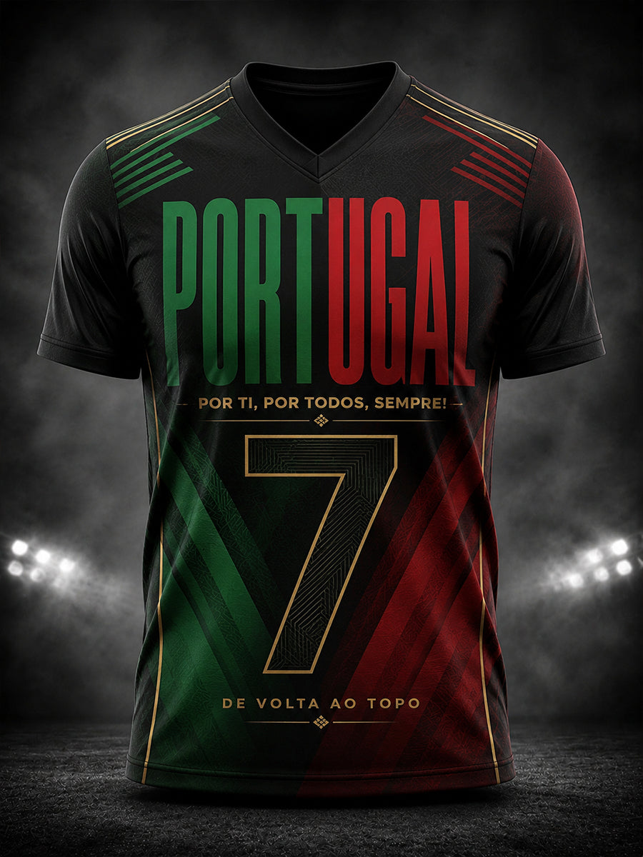 Men's Portugal Football Legend Graphic V-neck T-shirt