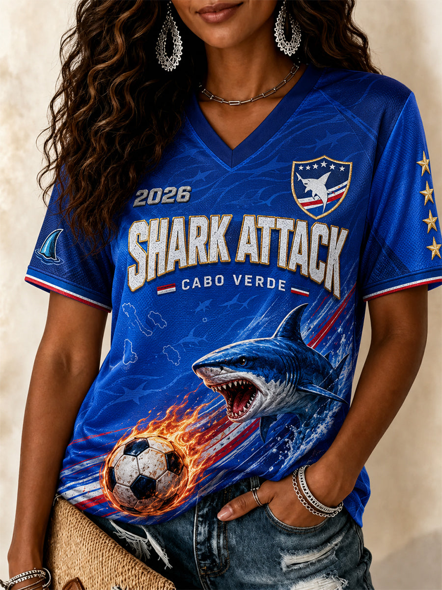 Women's Cape Verde Football V-Neck T-Shirt
