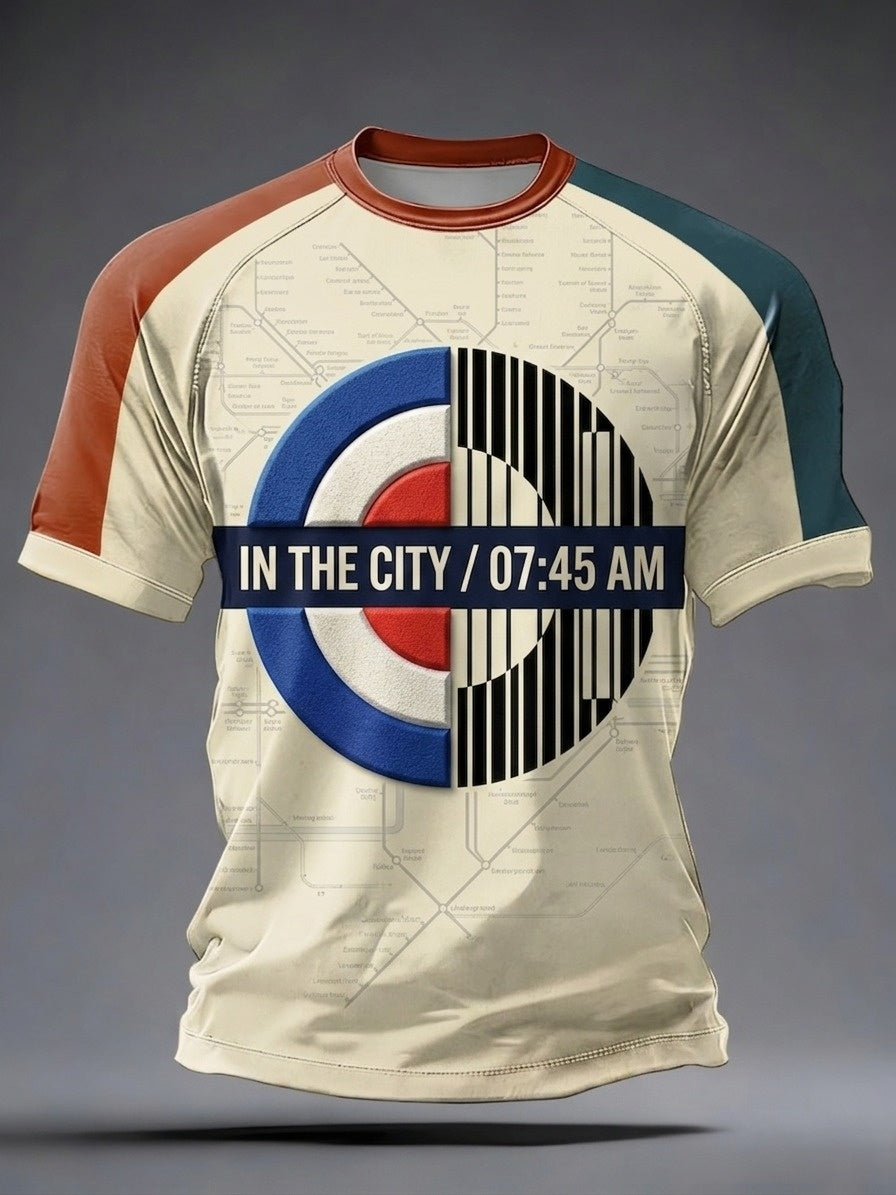 Men's Retro Punk Music The Modfather Printed T-Shirt