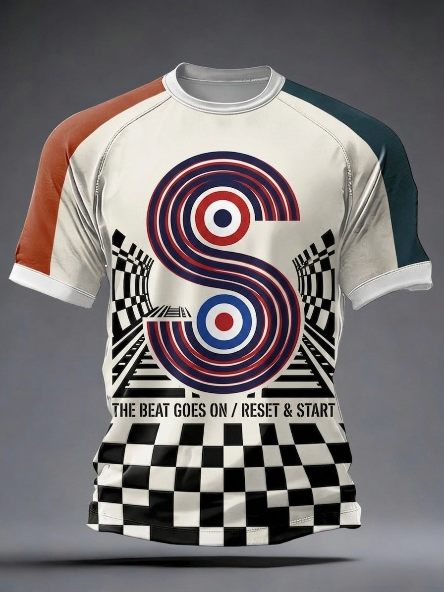 Men's Retro Punk Music The Modfather Printed T-Shirt
