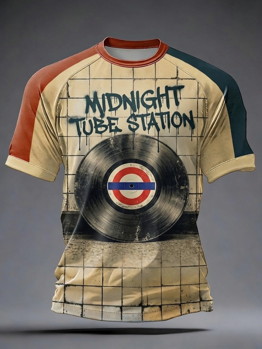 Men's Retro Punk Music The Modfather Printed T-Shirt