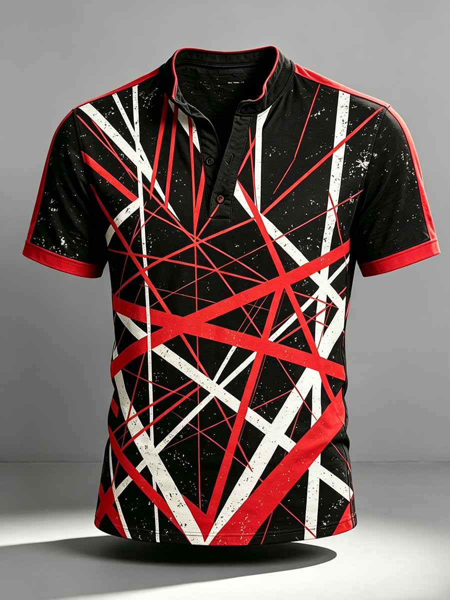 Men's Vintage Van Halen Print Casual T-Shirt