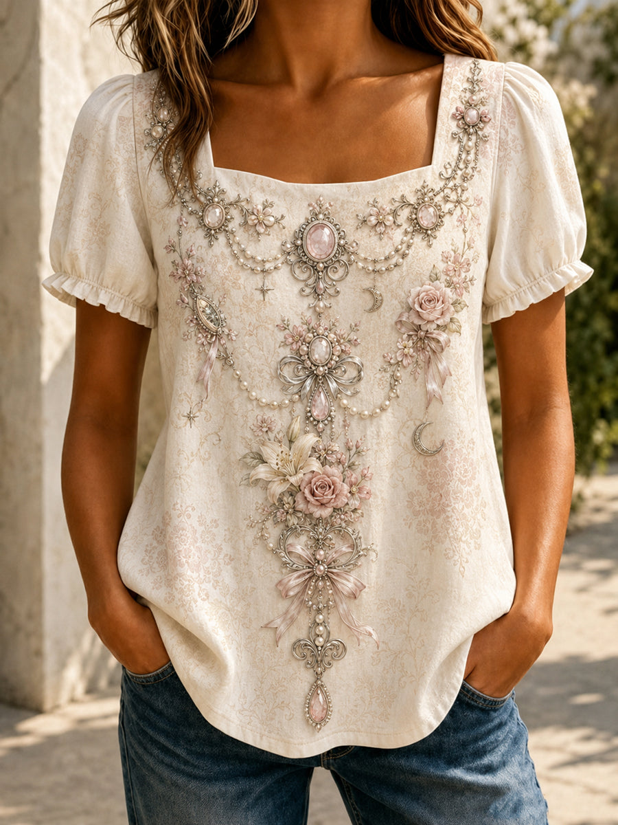 Women's Assumption of Mary Print Shirt