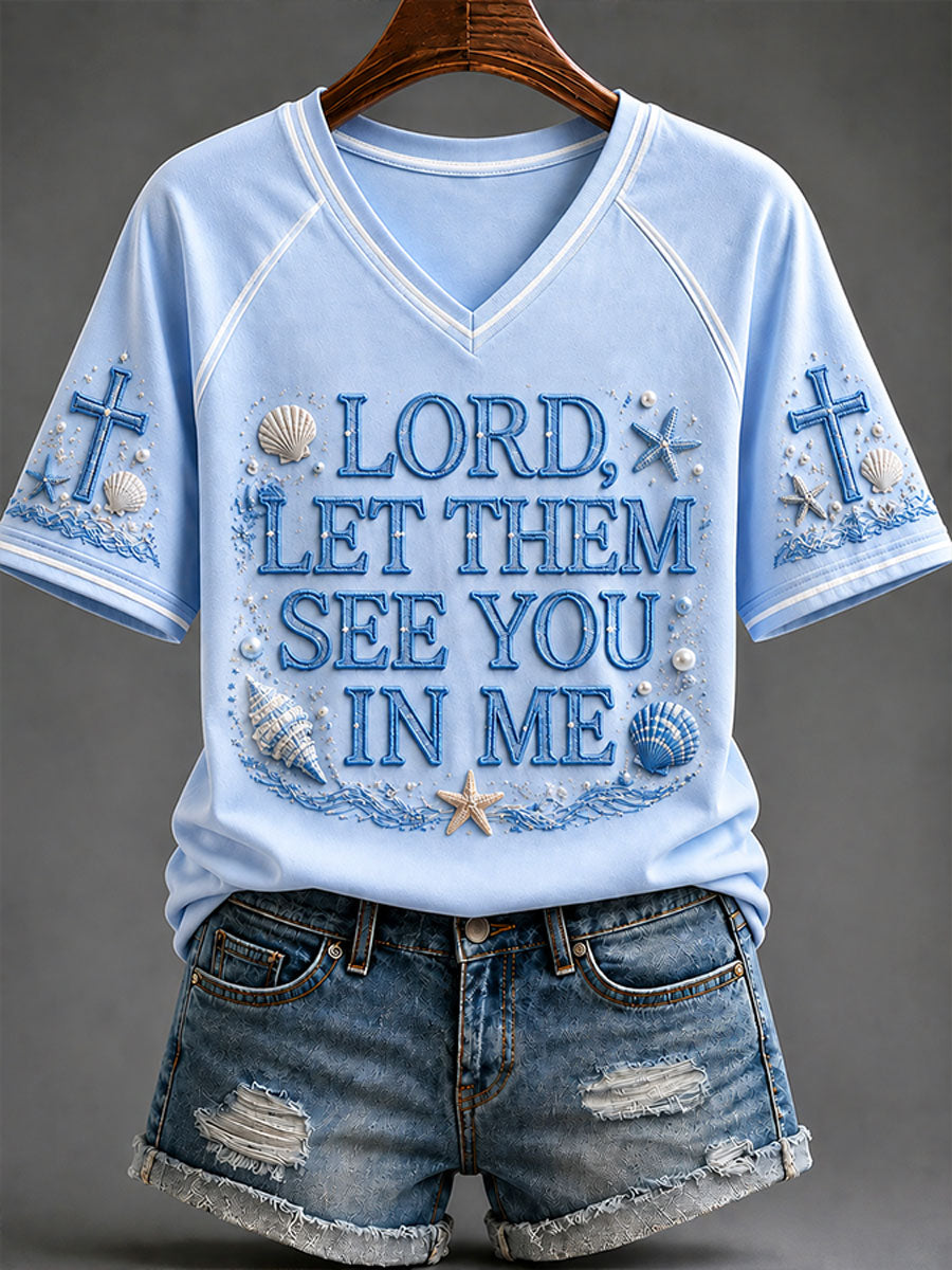 Women's “Lord ,Let Them See You In Me” Faith Casual T-shirt
