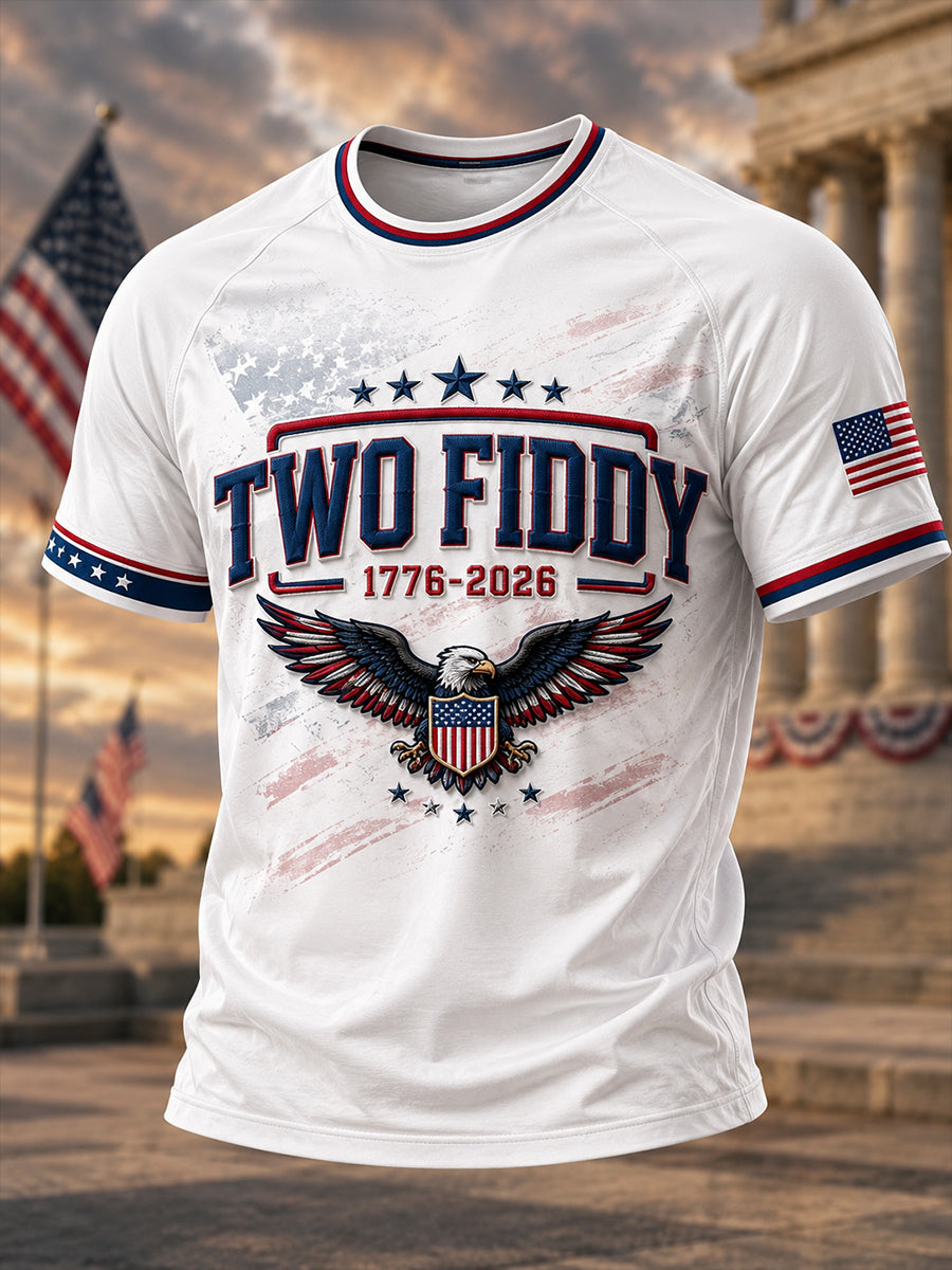 Men's U.S. Patriotic Commemoration Short Sleeves T-Shirt