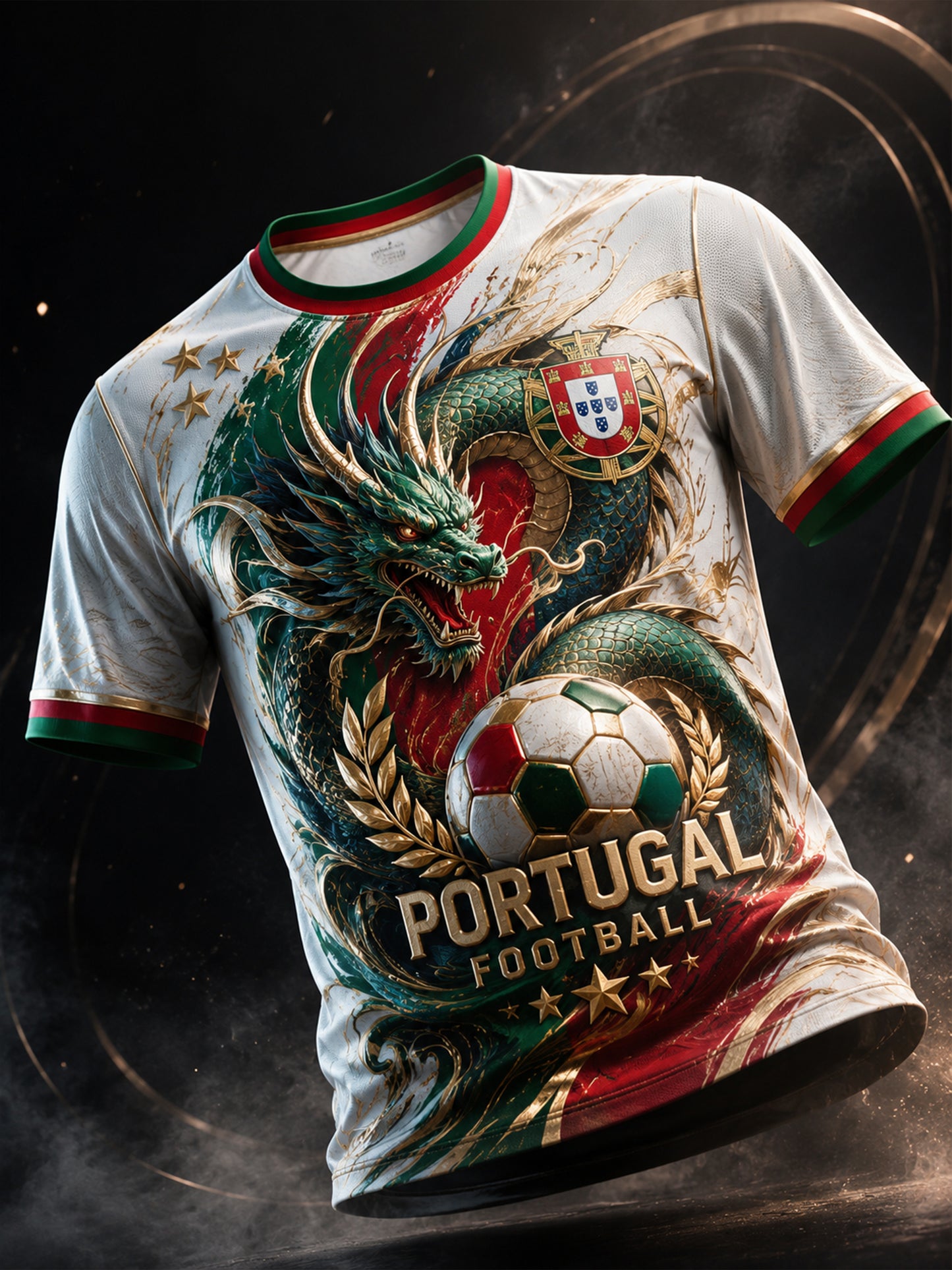 Men's Portugal Football Match Support Art Print T-Shirt