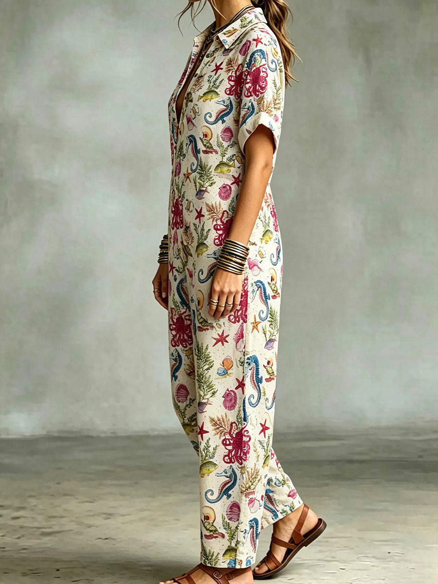 Women's casual resort-style jumpsuit