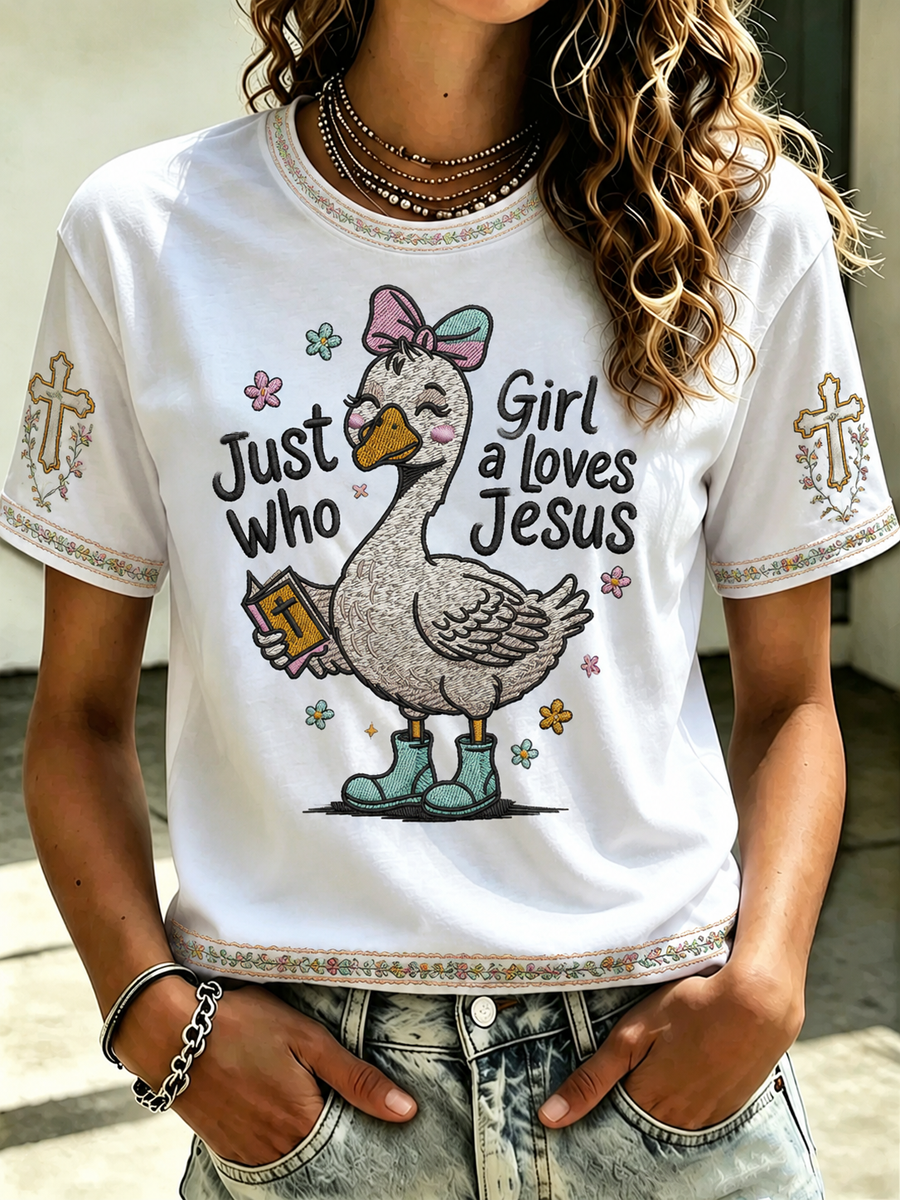 Women's Faith Printed short-sleeved T-shirt