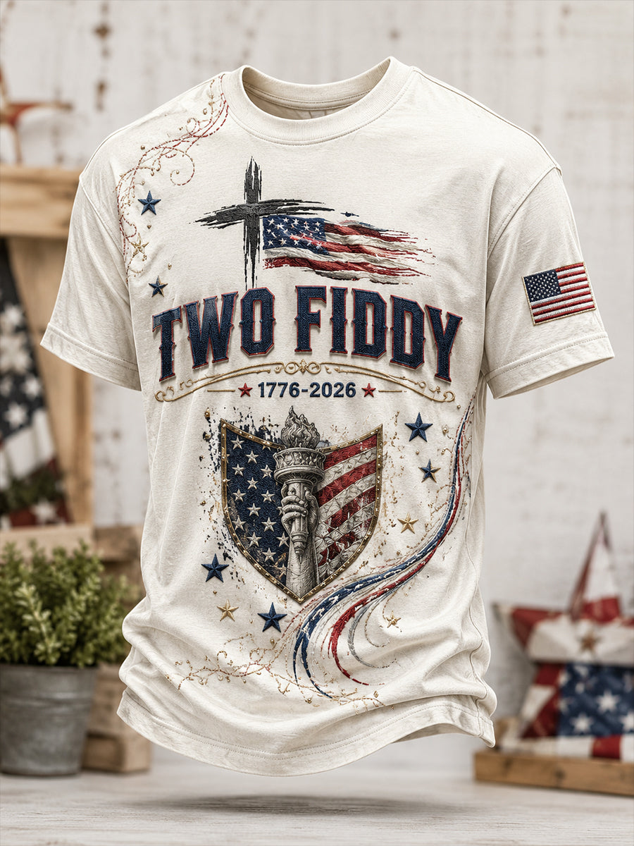 Men's American Patriotic Commemoration Short Sleeve Shirt