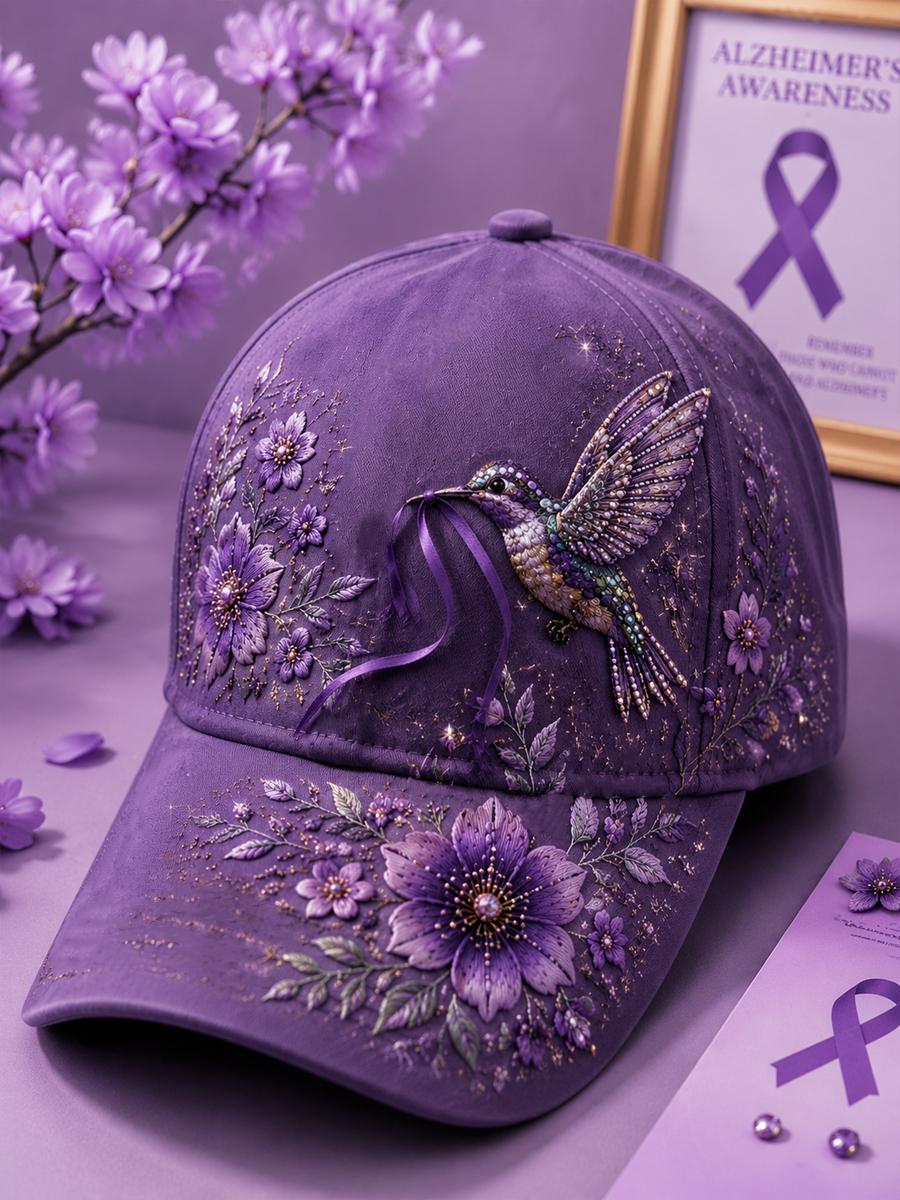 Unisex Hummingbird and floral print Hat