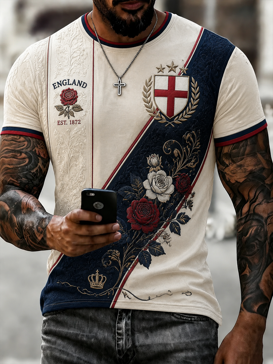 Men's England Printed short sleeves t-shirt