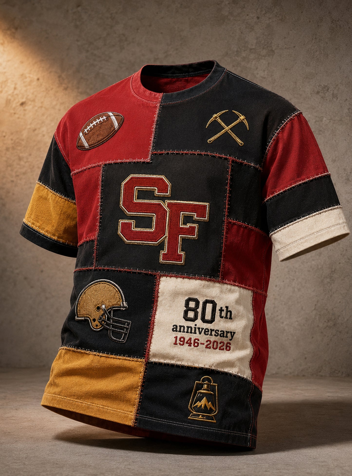 Men's San Francisco 49ers 80th Anniversary Art Print T-Shirt