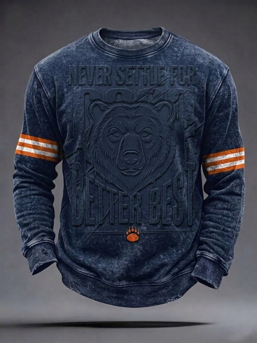Men's Rugby Chicago Bears Printed Long-Sleeve Sweatshirt