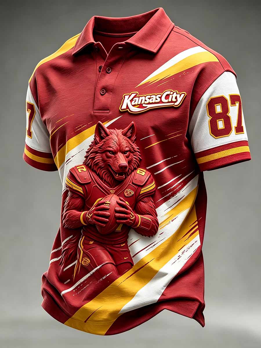 Men's Kansas City Chiefs Printed Polo Shirt