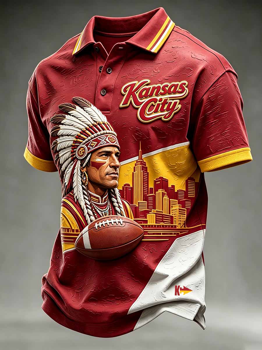 Men's Kansas City Chiefs Printed Polo Shirt