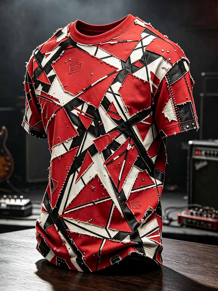 Men's Vintage Van Halen Print Casual T-Shirt