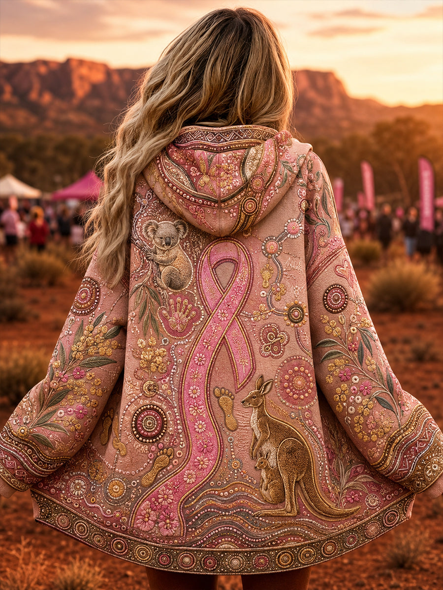 Women's Breast Cancer Awareness Australia Zip-Up Hoodie