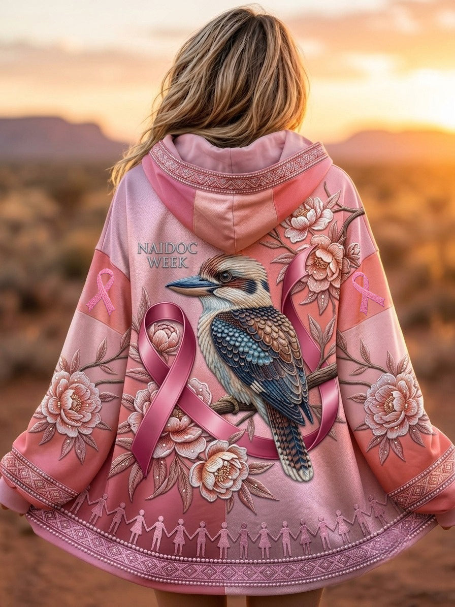 Women's Breast Cancer Awareness Australia Zip-Up Hoodie