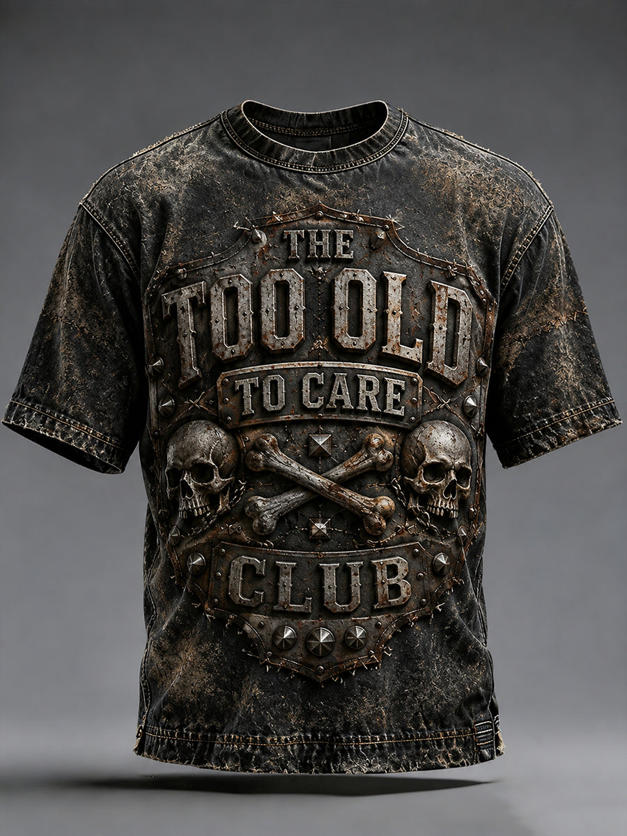 Men's Old Fuckers Club Printed Casual T-shirt