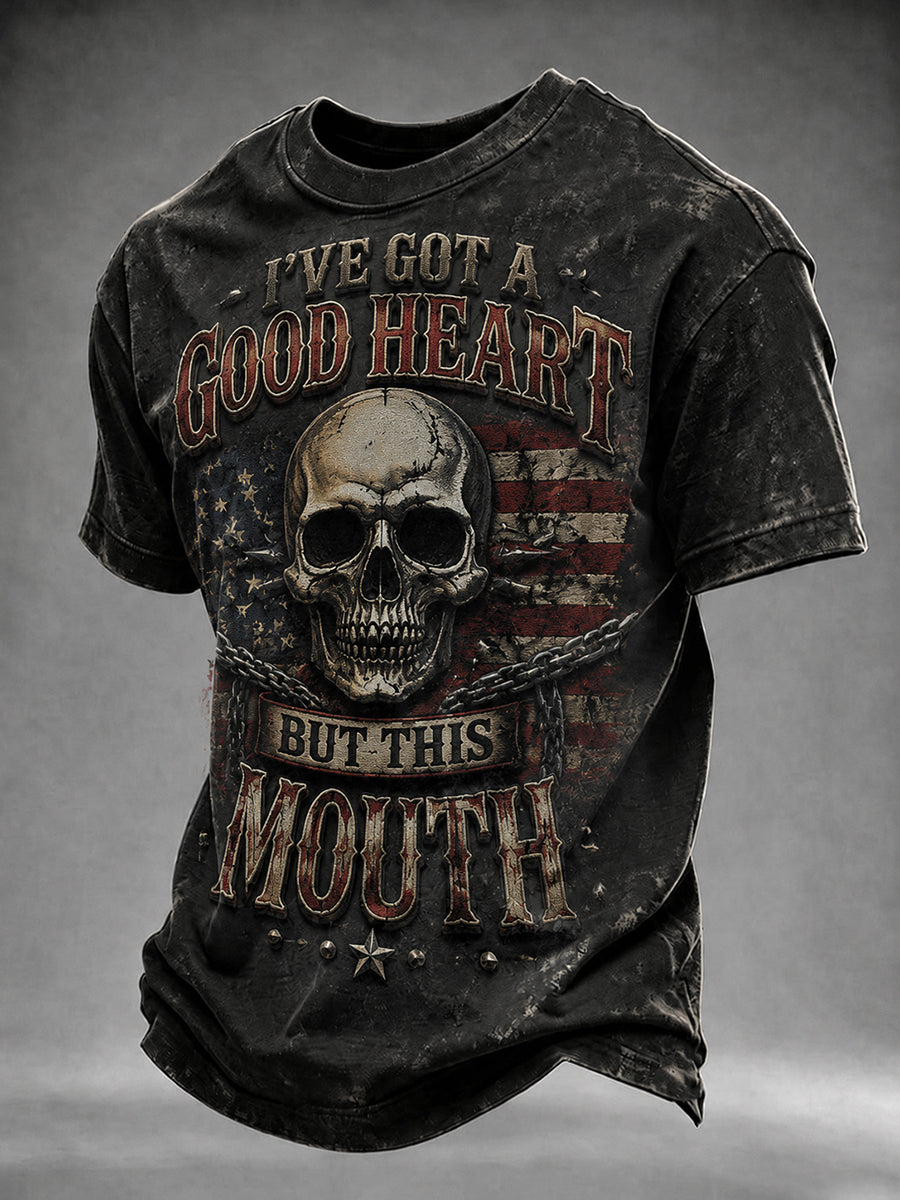 Men's Old Fuckers Club Printed Casual T-shirt