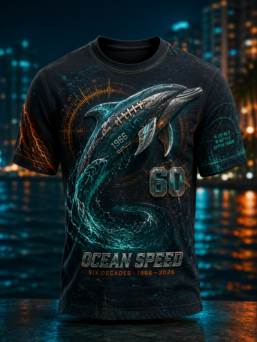 Men's Miami Dolphins Short Sleeves T-Shirt