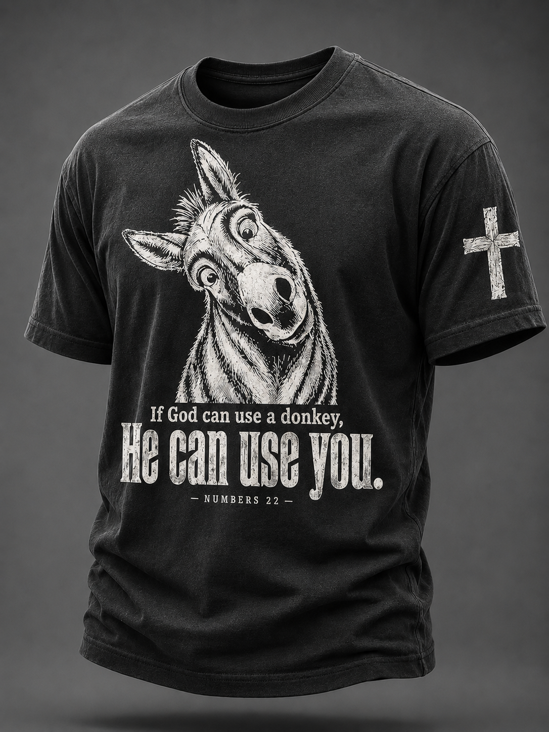 Men's If God Can Use A Donkey He Can Use You Short Sleeves T-shirt