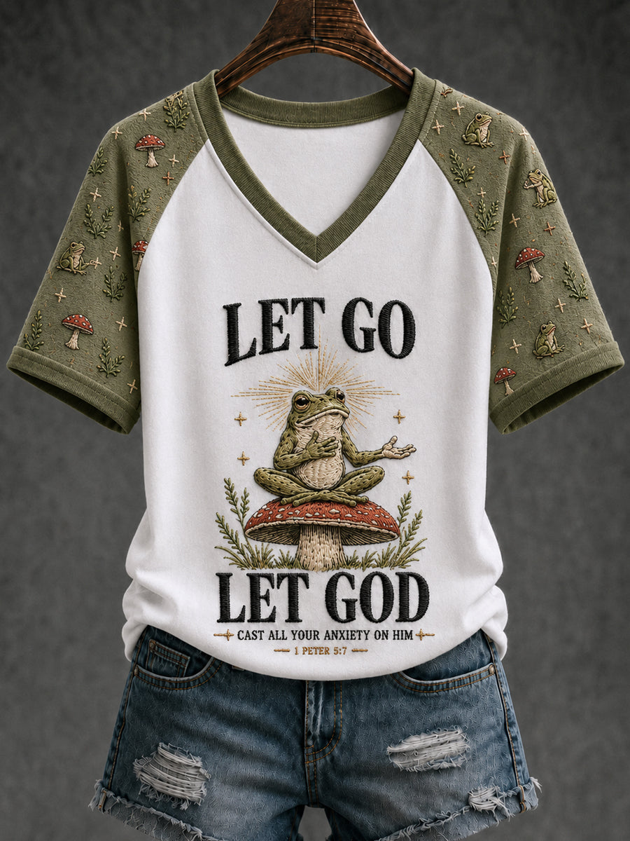 Women's Christian Not Lost But Found V-neck Short Sleeve T-shirt