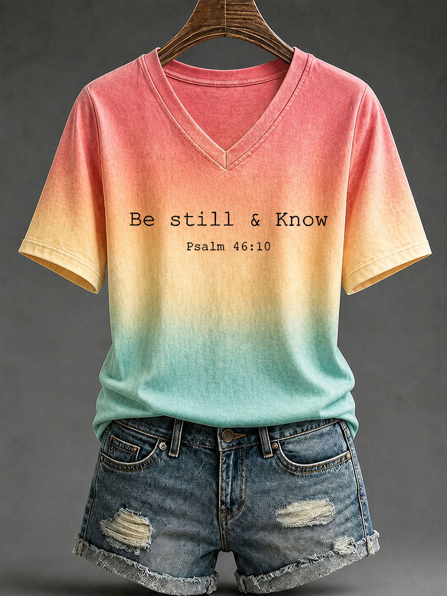 Women’s 'Be Still And Know' Printed Casual T-Shirt