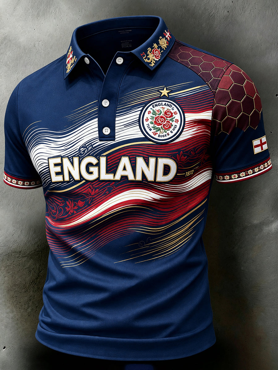 Men's England Football Short Sleeve Shirt