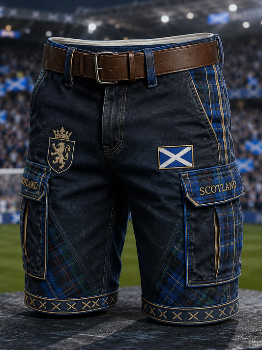 Men's Scotland Football Print Casual Shorts