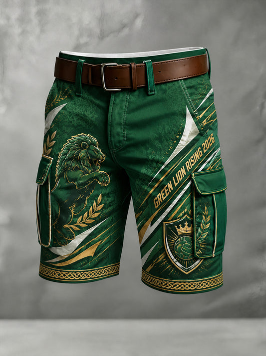 Men's Celtic Football Print Casual Shorts