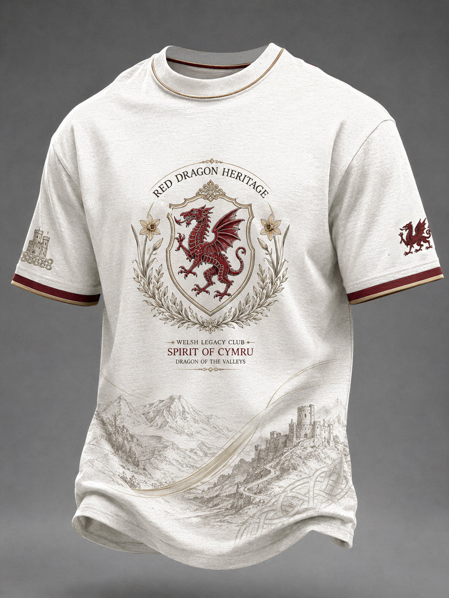 Men's Welsh Dragon Printed T-shirt