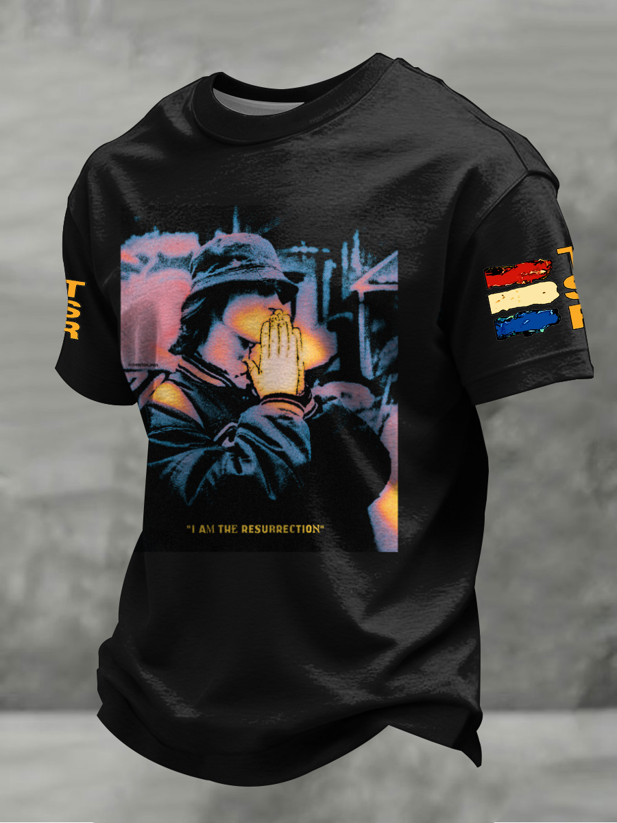 Men's Lemon Roses Music Lover Printed short sleeves t-shirt