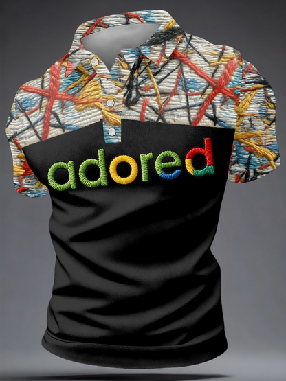 Men's Lemon Roses Music Lover Printed polo shirt