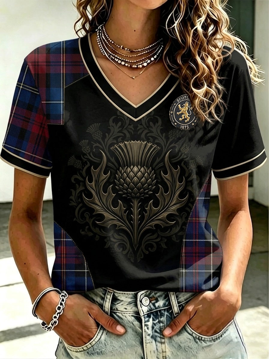 Women's UK Football Lover Scotland Printed short-sleeved T-shirt