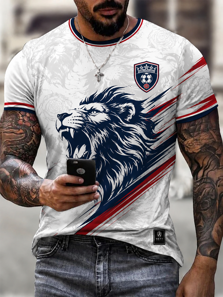 Men's UK Football Lover England Printed short sleeves t-shirt