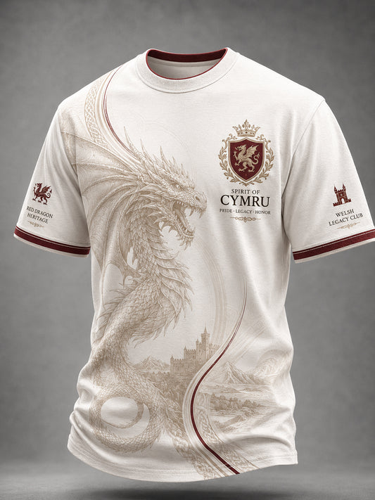 Men's Welsh Dragon Printed T-shirt
